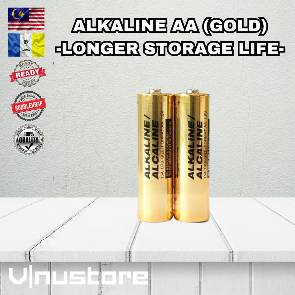 Original ALKALINE BATTERY • AA / AAA • 15A LR06 / 24A LR03 • Expire Year 2028  • Latest Bulk Stock