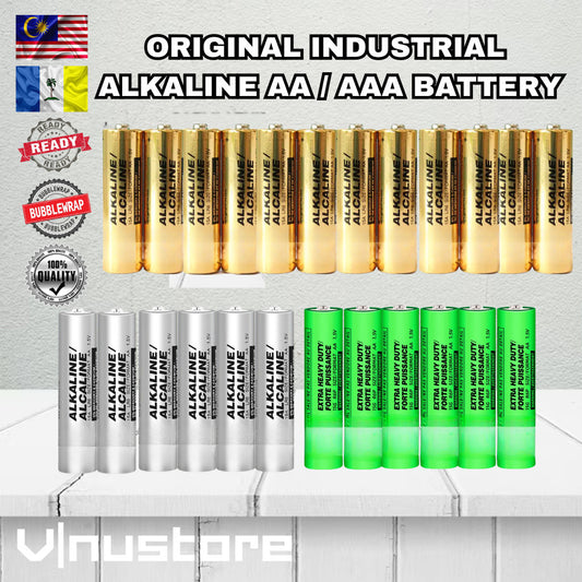 Original ALKALINE BATTERY • AA / AAA • 15A LR06 / 24A LR03 • Expire Year 2028  • Latest Bulk Stock